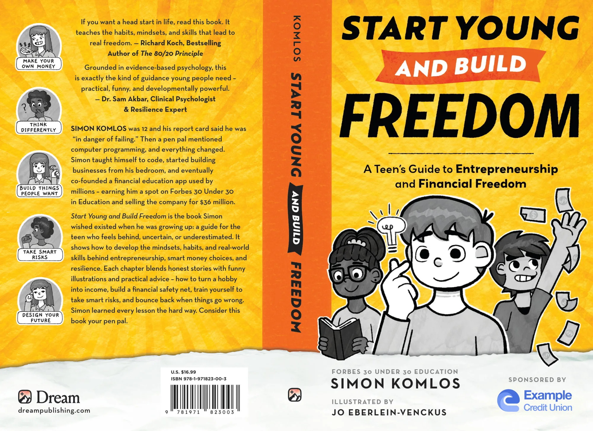 Start Young and Build Freedom — full wraparound cover showing the back cover, spine, and front cover